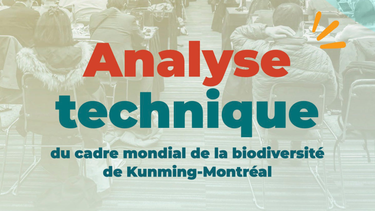 Analyse technique du Cadre mondial pour la biodiversité